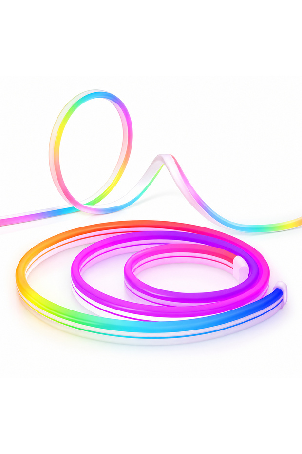 5M LED Neon Rope Light RGB IC Smart Strip With App Control Music Sync Waterproof IP68 Flexible Neon LED Strip with Remote and Timer for Home Bedroom Outdoor Decoration