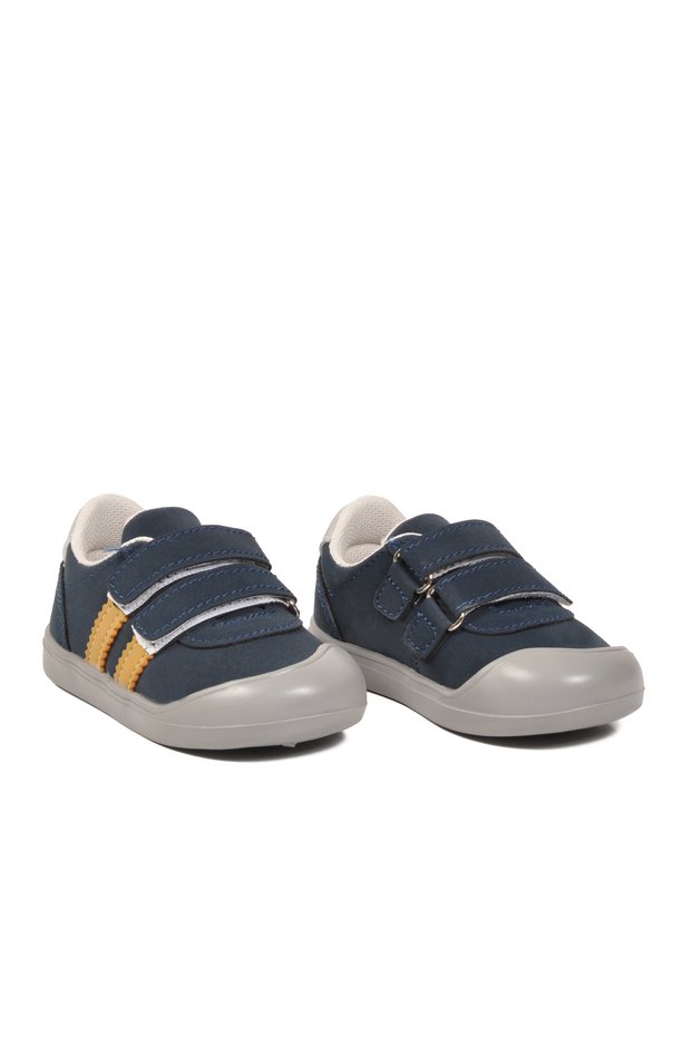 Arzen 26A93 İa Navy Blue Nubuck Yellow Baby Casual Shoes