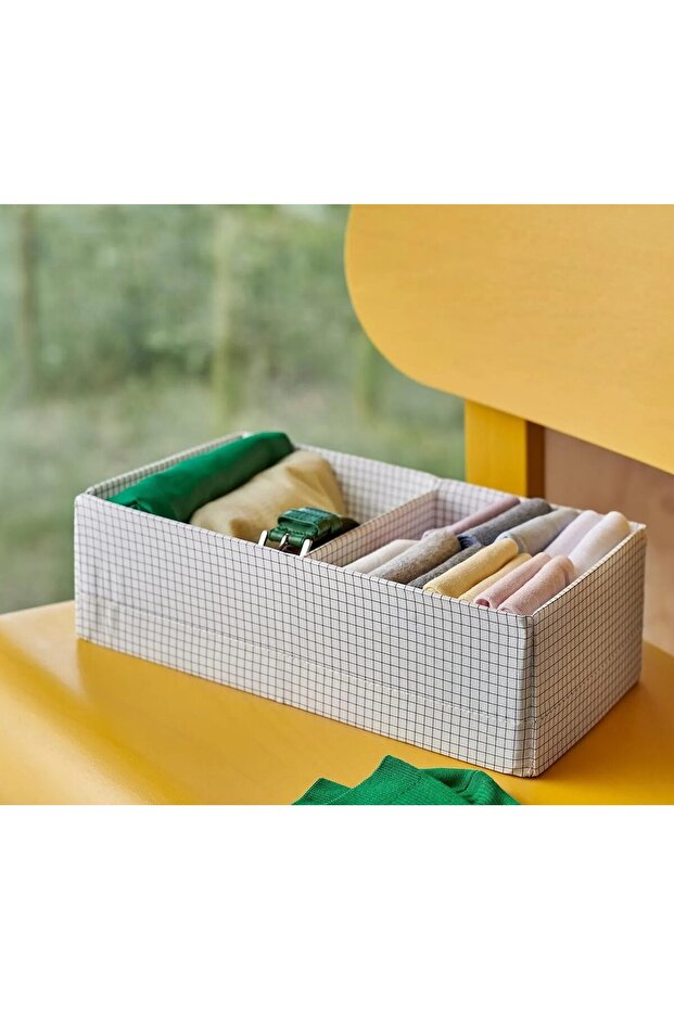 Divided Cabinet Organizer 17X32X10 cm Storage Box Polyester Box Organizer 002523
