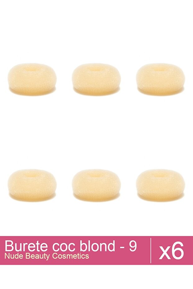 Set 6x Burete coc blond - 9 cm diametru - 1
