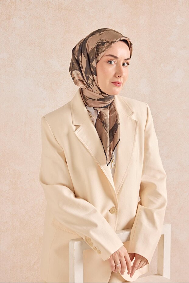 Twill Silk Signature Mink 90X90