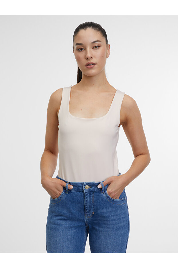 Bodysuit de damă bej - 1