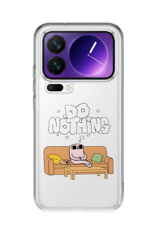 حافظة هاتف شفافة بنمط Do Nothing متوافقة مع هاتف Xiaomi 17 Pro