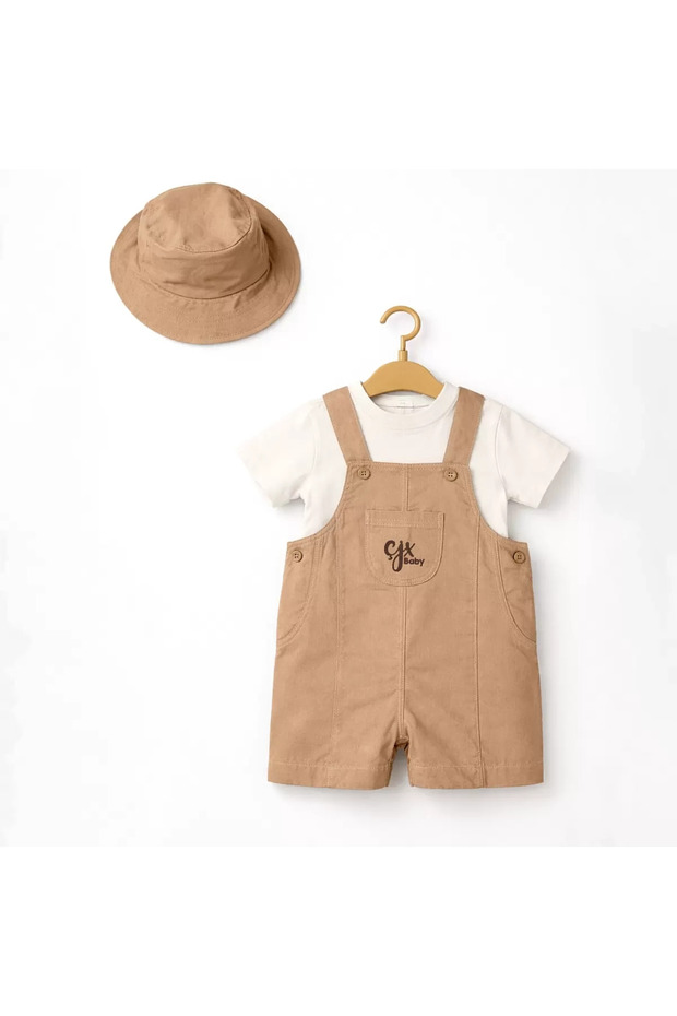 6/24 Month Hat, T-Shirt and Salopet Baby Set