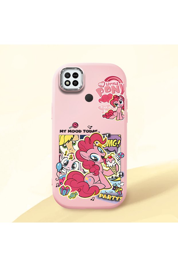 Redmi 9C/10A Compatible Shock-Absorbing Camera Protected Pink Silicone Case