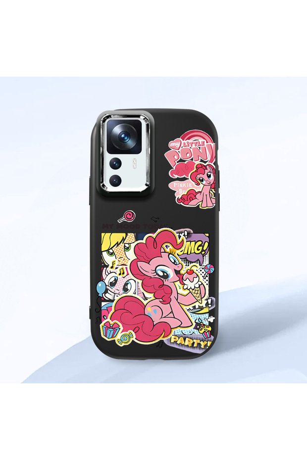 Mi 12t Compatible Shock-Absorbing Camera Protected Black Silicone Case