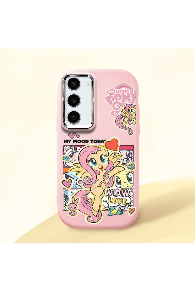Pink Silicone Case with Shock-Absorbing Camera Protection Compatible with Samsung Galaxy S23