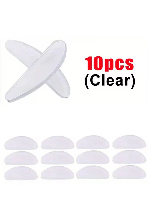 10pcs White 10/20/30/40pcs Eyeglasses Anti Slip Nose Pads Soft Silicone Adhesive Glasses Nose Pads F
