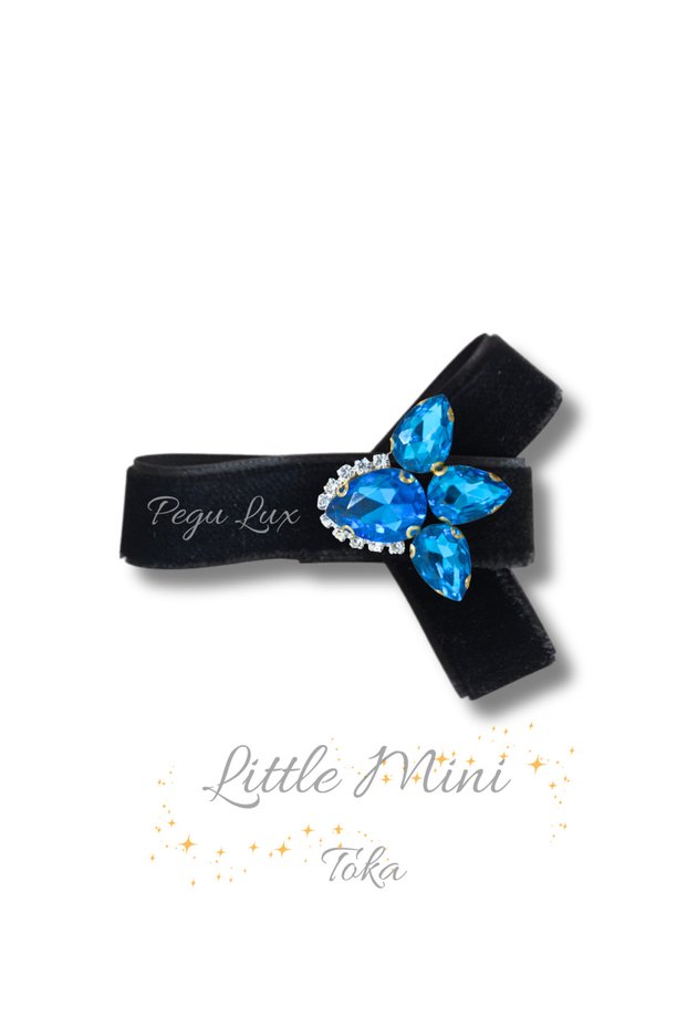 Little Mini Lux Velvet Clip with Stone Closure 1 Piece, Holiday, Celebration, Special Day 29