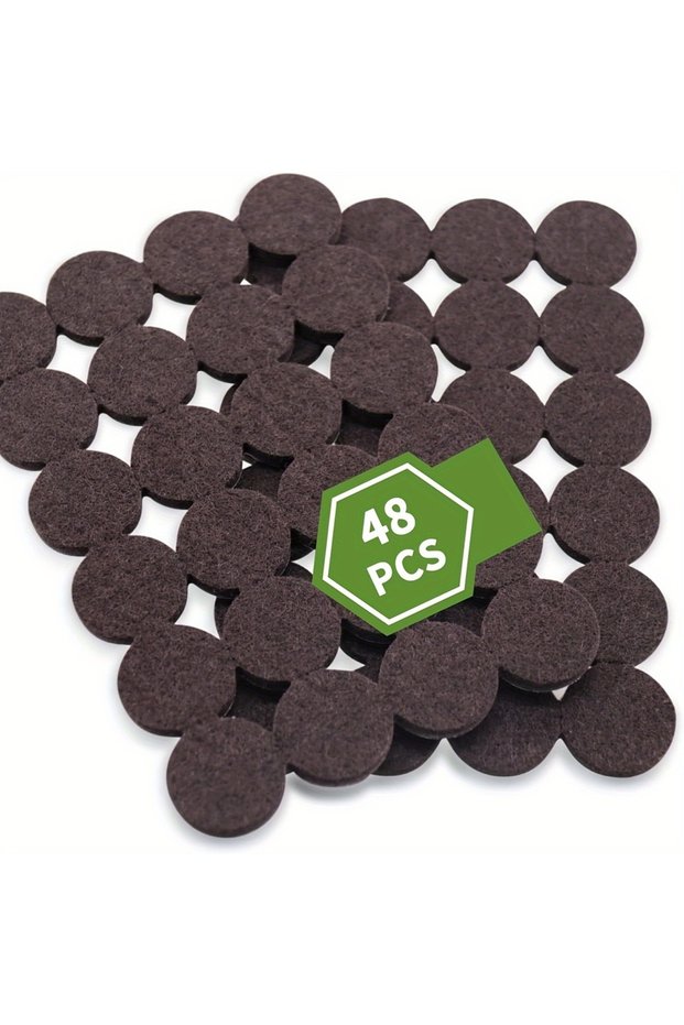 96pcs DuraGuard Felt Furniture Pads, 25mm Round Floor Protectors with Strong Adhesive, Durable Floor