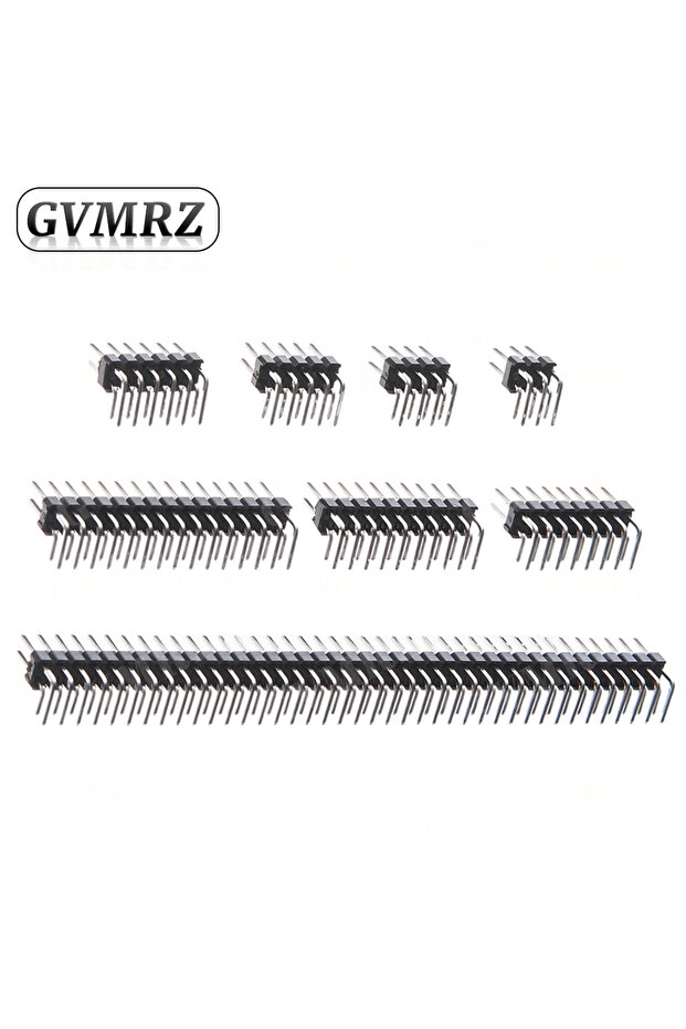 موصلات دبابيس منحنية مزدوجة الصف 2x40PIN، 10 قطع، 90 درجة، 2.54 مم، 2X3/4/5/6/8/10/12/15/40P