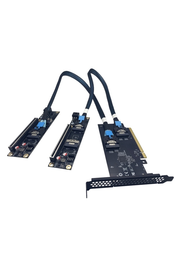 محول تمديد بطاقة الرسومات المنفصلة SET COOLCIRC من نوع U.2 SSD، محول PCI Express 4.0 X16 إلى SlimSAS SF