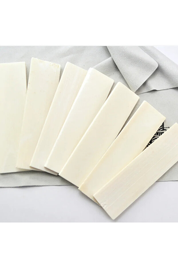 10.3X3.3X0.48CM 1pc Bovine Bone Shank Handle Sword Scale Slab for Folding Tool Patch High-Strength D