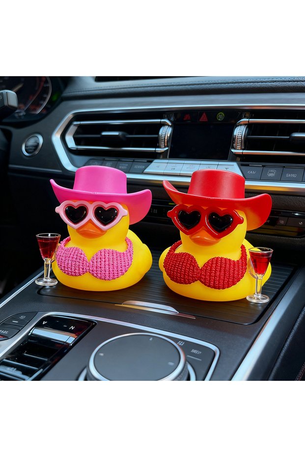 YellowPink N YellowR Cute Duck for Car Dashboard Decorations Funny Office Gifts Ducky with Bikini