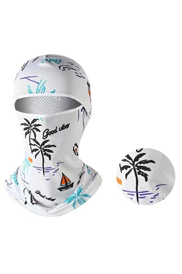 A Sun Protection Balaclava Full Face Cycling Cap UV Protection Bicycle Motorcycle Ice Silk Full Fac.