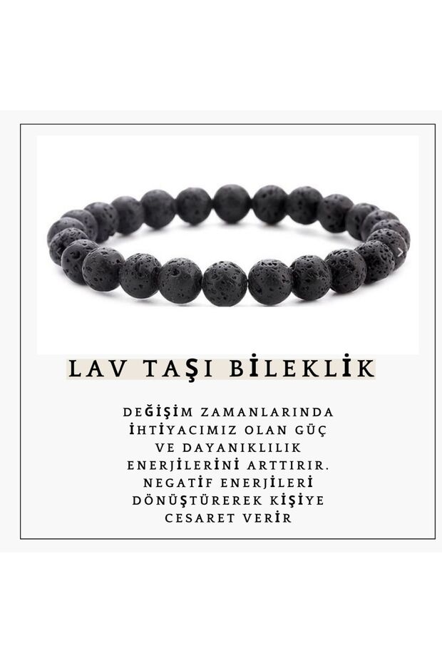 Lava Stone Natural Stone Bracelet
