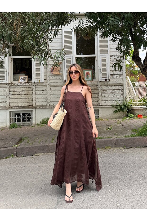 Rochie maro brodată - 3437 - 3