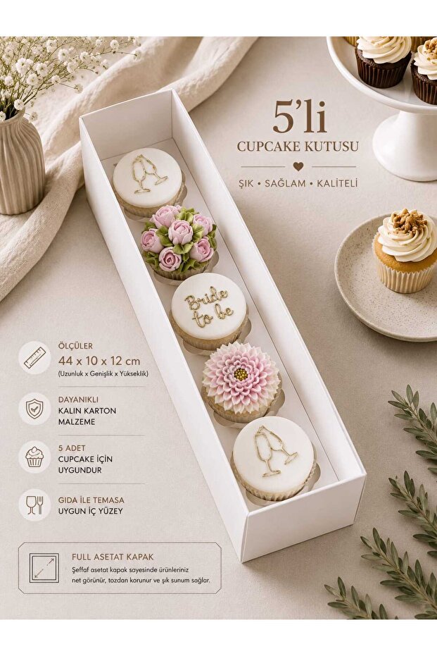 5'Lİ CUPCAKE KUTUSU