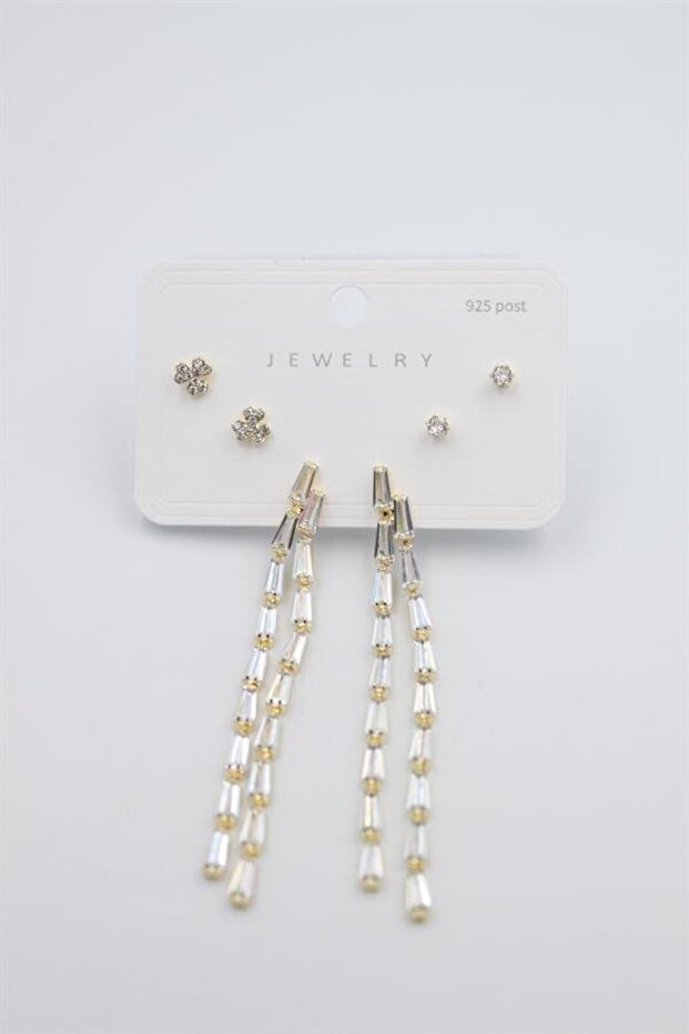 Multiple Set Earrings - Gold - 2