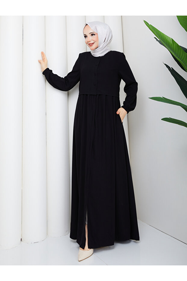 Buttoned Pocketed Ferace Anti-Sweat Fabric