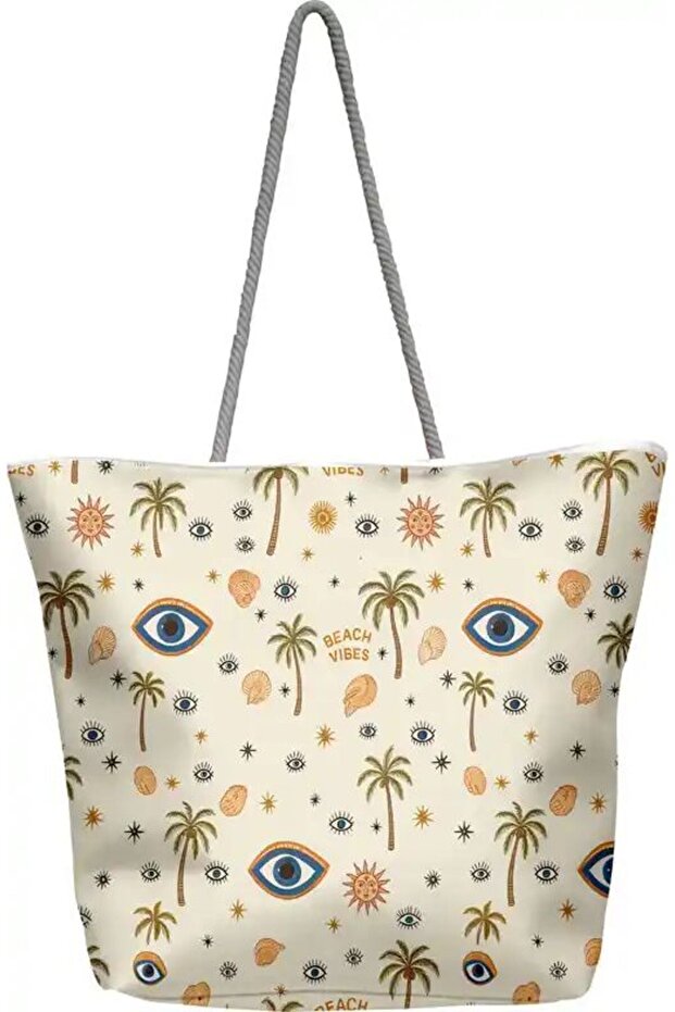 Beach Vibes Patterned Beach Bag 8022 - 2