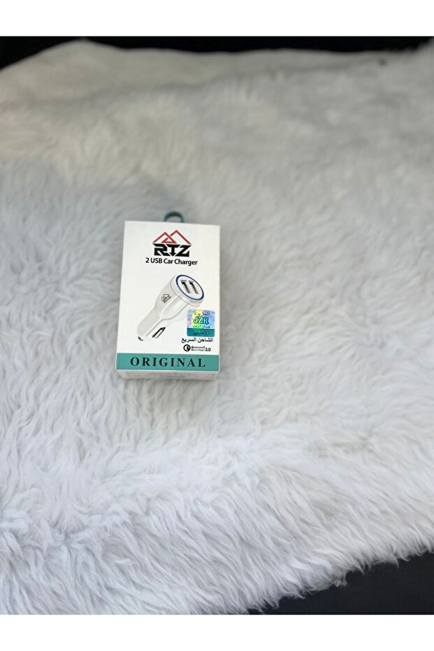 شاحن سيارة سريع أصلي من RTZ بمنفذين USB - يدعم تقنية (QC 3.0)