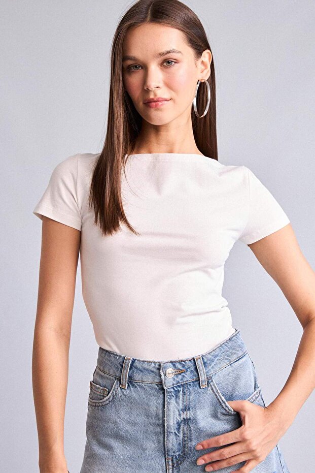 Fitted Basic T-Shirt H8076Ax26Sm - 3