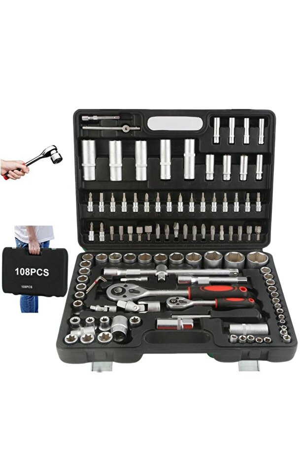 108 Pieces Car Repair Tool A Sleeve Hardware Tool Set