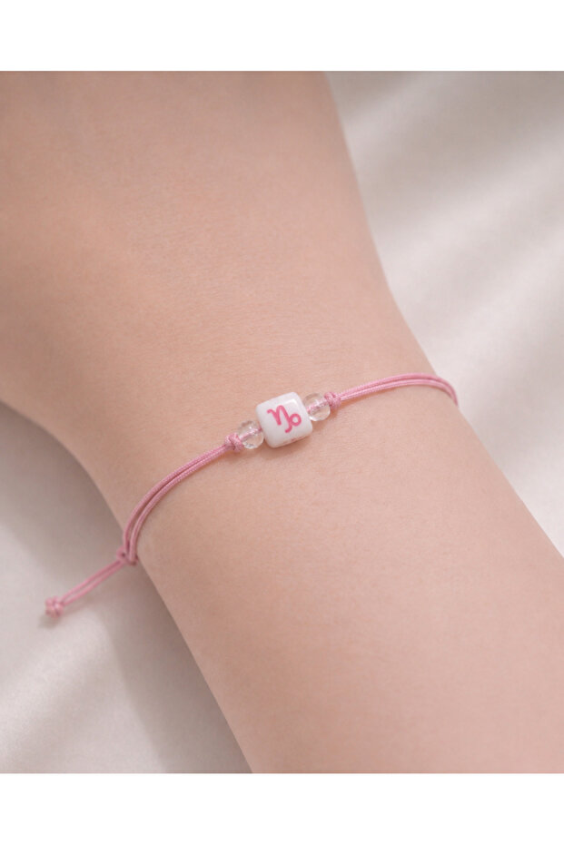 Minimal Capricorn Sign Drawstring Adjustable Handmade Bracelet