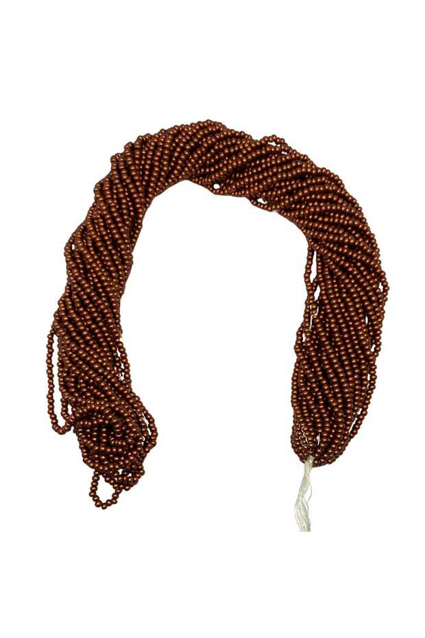 Preciosa 11/0 Glass Sand Beads, Czechoslovakia Beads, Bead Diameter: 2.1 Mm, Furnace Dark Copper