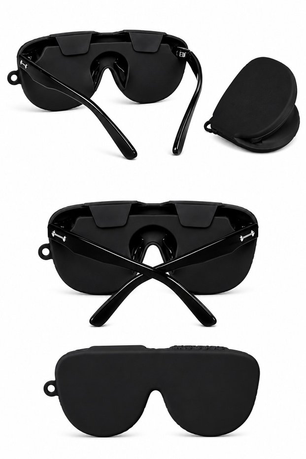 Foldable silicone glasses case