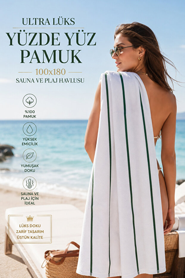 100% Cotton Large Size Beach Towel 100X180 Sauna Towel Soft Absorbent White Towel Sauna Towel