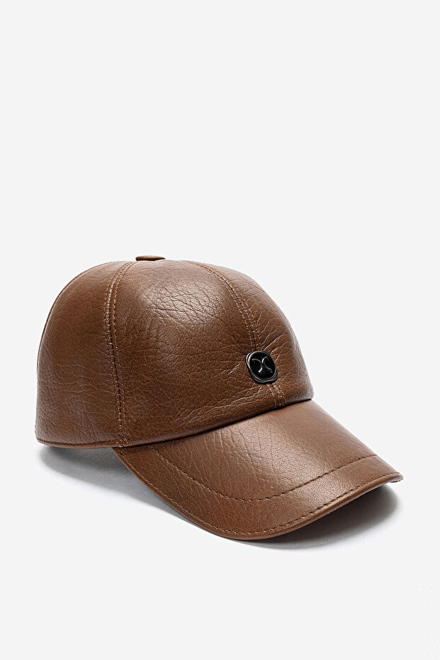 Aven Hat Real Leather Taba