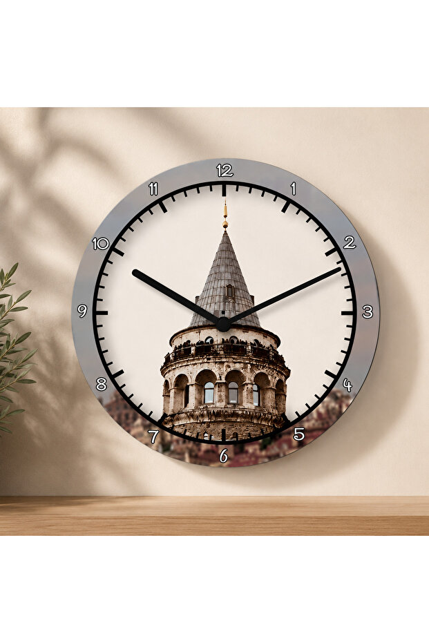 ساعة حائط ديكورية 27 سم – ساعة بتصميم عصري بطابع عثماني، مسجد، سمازن واسطنبول