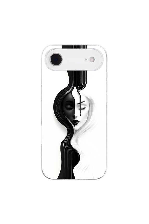 حافظة شفافة بتصميم Estetik Yüz 3 متوافقة مع iPhone 17 Air