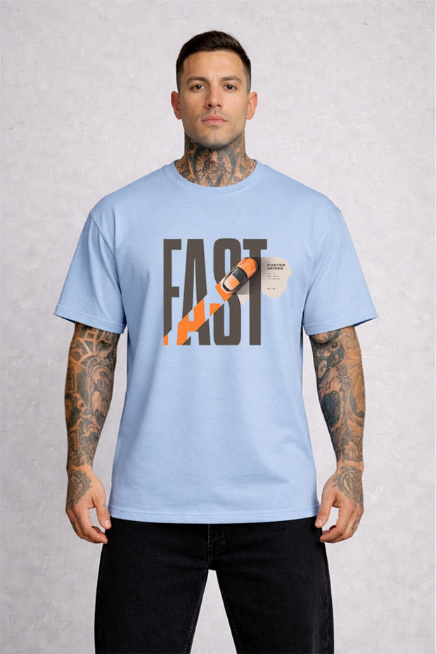 Digital Printed Oversize Adult 100% Cotton Quality T-Shirt