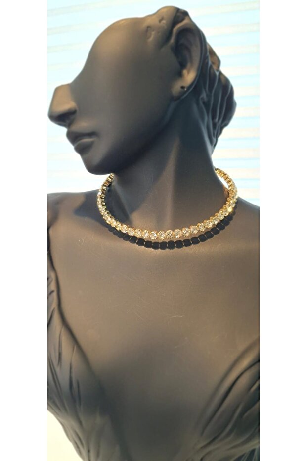 Zirkon Taşlı Choker