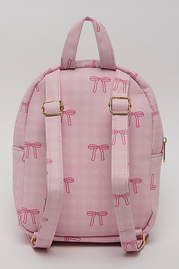 Bow Print Backpack - 3