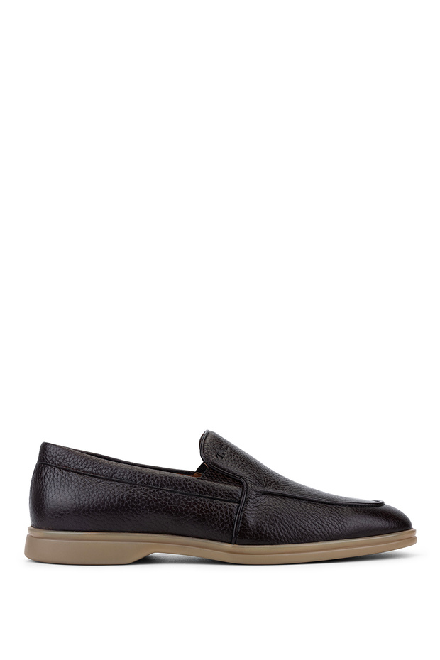 Men's Genuine Leather Brown Loafer Shoes