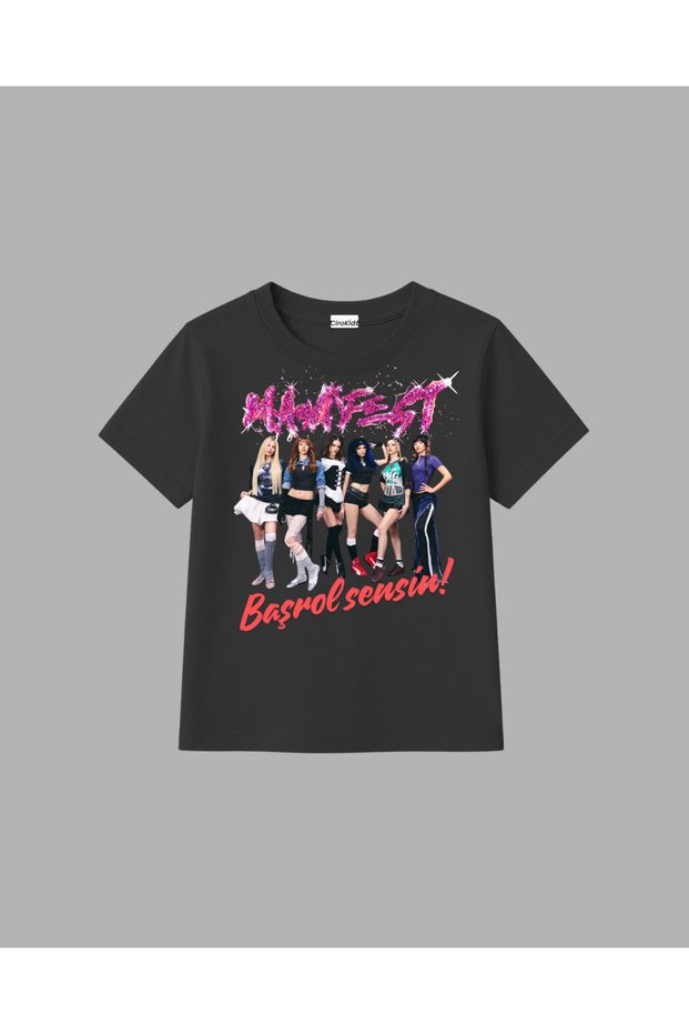 100% Cotton Manifest You Are the Main Character Design Printed Kids T-Shirt