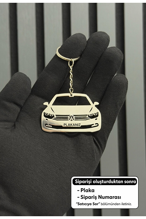 Custom for Your License Plate Volkswagen Passat Keychain Stainless Steel