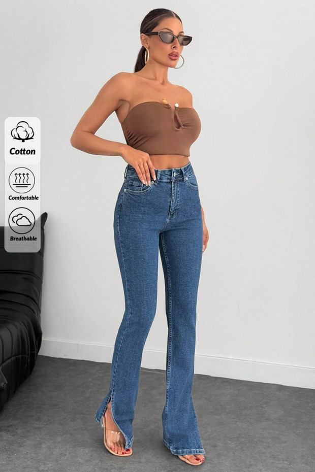 Women's Spanish Flare Blue Jeans