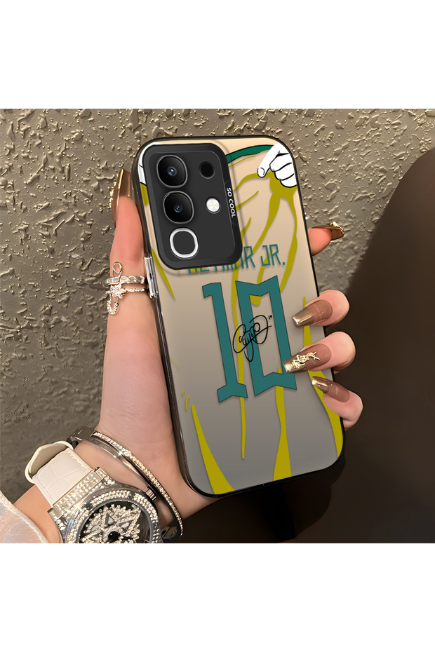 Vivo Y29 Compatible Silicone Edge Hard Back Case Couple Phone Case Neymar Patterned