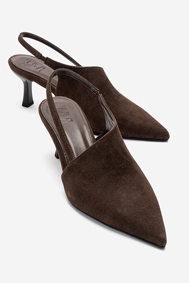 Yarel Brown Suede Women's Heeled Shoes