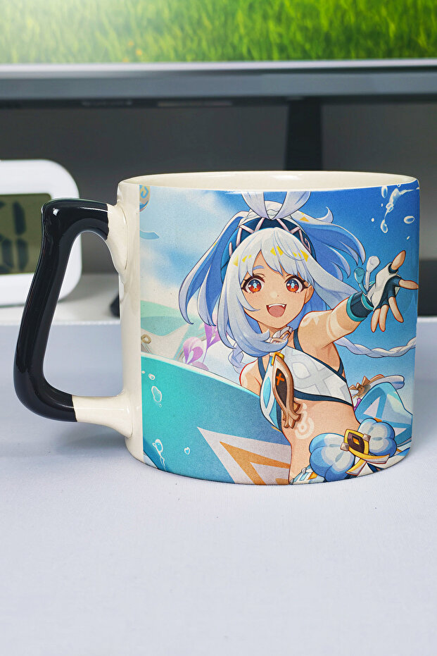 Mualani Genshin Impact Printed Ceramic Luxury Mug (1 Piece) Special Black Handle Wave Handle V1D