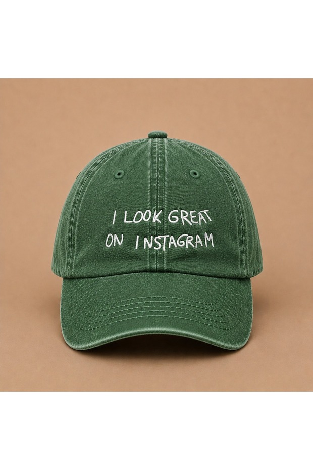 I Look Great on Instagram''I Look Great on Instagram.'' Written Vintage Washed Hat