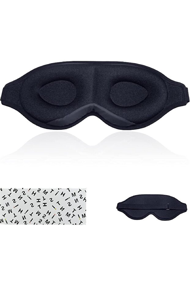 Sleep Eye Mask for Men Women, 3D Contoured Cup Sleeping Mask & Blindfold, Concave Molded Night Sleep Mask
