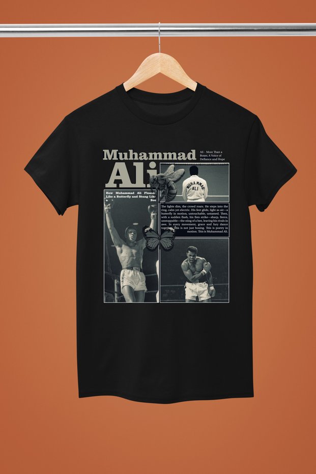 Muhammed Ali̇ Printed P Cotton U Short Sleeve Regular Fit Tshirt