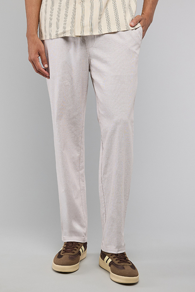 Solid Loose Fit Pants with Elastic Waist