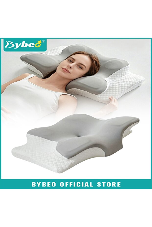 Butterfly Cervical Pillow, Ergonomic Neck Support Pillow, Memory Foam Pillow for Neck Pain Relief and Snoring Relief, Contoured Support Pillows for Side Back Stomach Sleepers